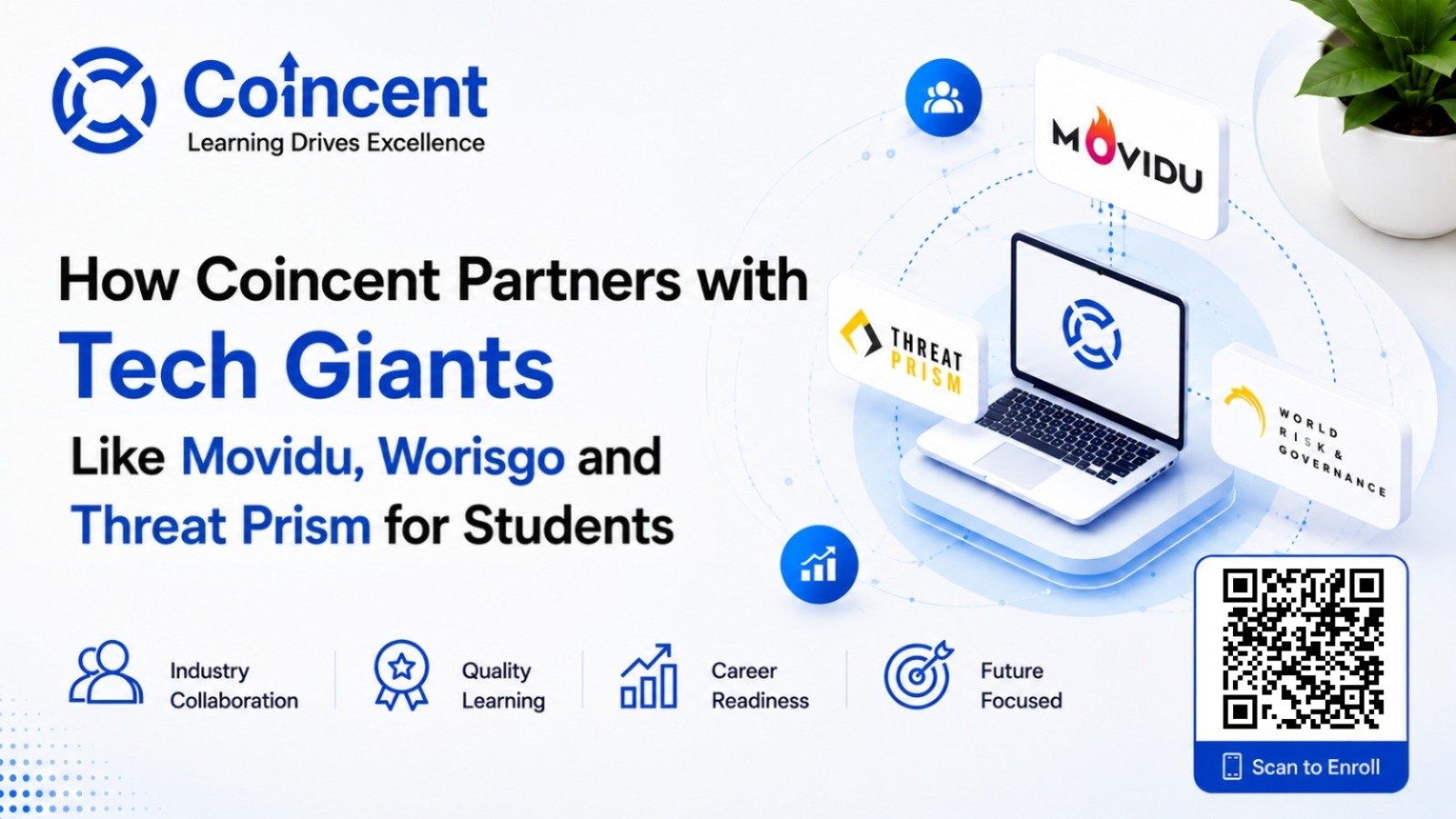 How Coincent Partners with Tech Giants Like Movidu, Worisgo, and Threat Prism for Student Internships